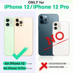 Wallet Case for Iphone 12 Pro/Iphone 12 (6.1"), 3 Card Holders, Black | RFID Blocking, Viewing Stand, Shockproof TPU Shell, PU Leather, Magnetic Closure, Protective Folio Flip Cover