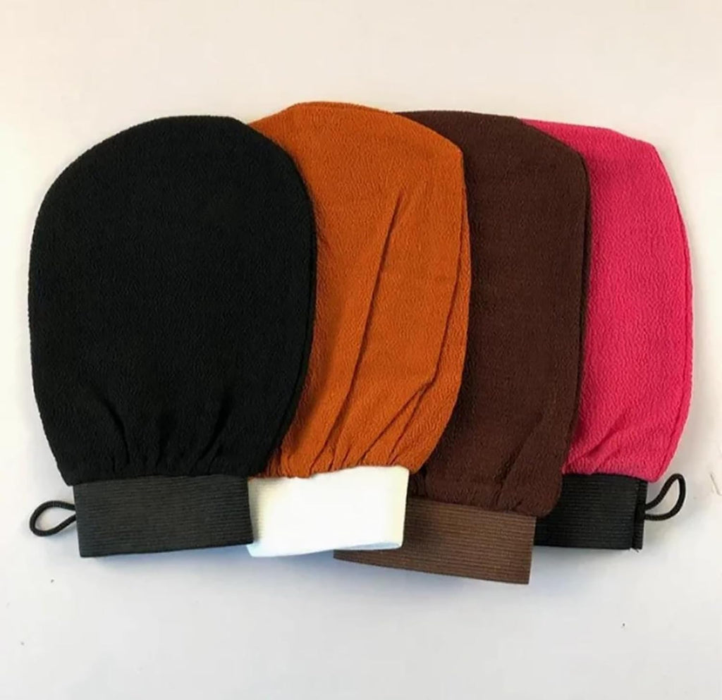 LA LAFAI Moroccan Exfoliating Glove | Exfoliating Body Scrubber for Bath & Shower | Exfoliating Mitt & Body Exfoliator—Body Scrubber Exfoliator | Dead Skin Remover—Self Care & Skin Care Gift (Brown)