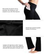 Women'S Bootcut Yoga Pants with Side Pockets, 27"-37" Inseams | Phone-Friendly Side Pockets, Soft 4-Way Stretch Flare Leggings, Petite/Regular/Tall, Travel, Lounge, Workout, All-Day Comfort