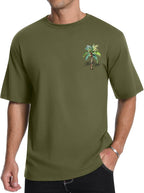 Mens Malibu Vibe Palm Tree California Casual Short Sleeve T-Shirt | Perfect for Surf Travel Great for Beach Lovers West Coast Fans.