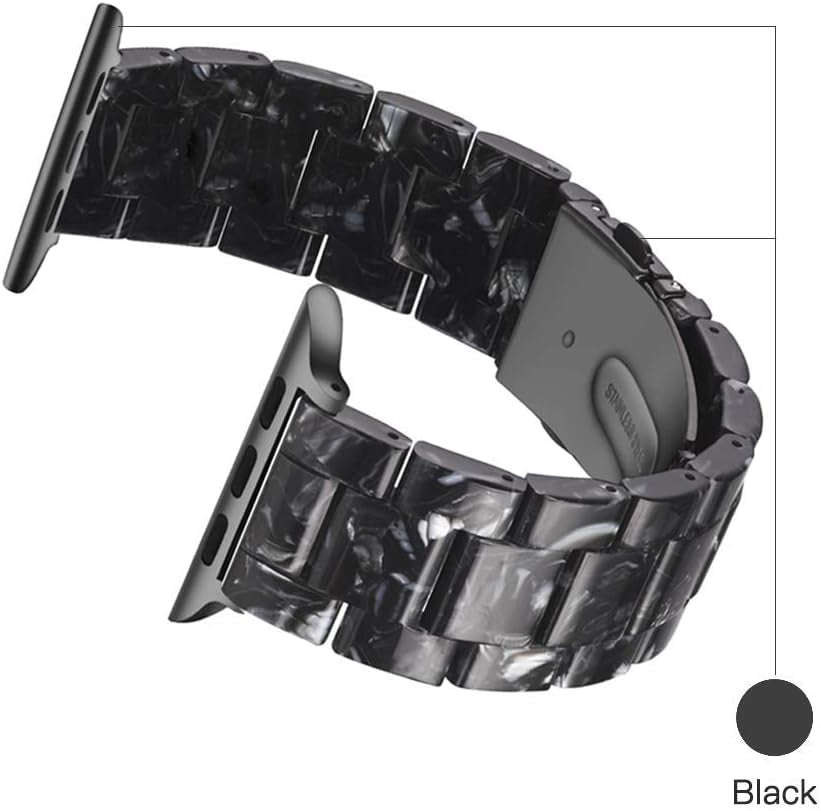 Apple Watch Bands-Fashion Lightweight Resin Iwatch Bands for Women Men 38Mm/40Mm/41Mm/42Mm(Series 11 10), 49Mm/46Mm/45Mm/44Mm/42Mm(S 3 2 1), Compatible with Apple Watch Series 11 SE 10 9 8 7 6 5 4 3 Ultra