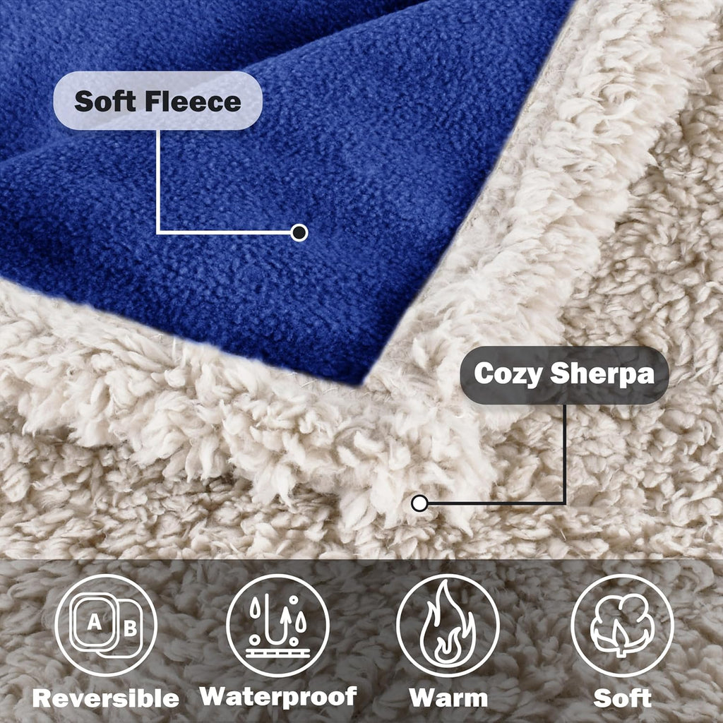 Waterproof Reversible Pet Blanket for Small Dogs | 30 X 50 Inch, Washable Pet Protector for Sofa, Couch, Crates and Car Seats, Guards against Fur, Dirt and Everyday Spills