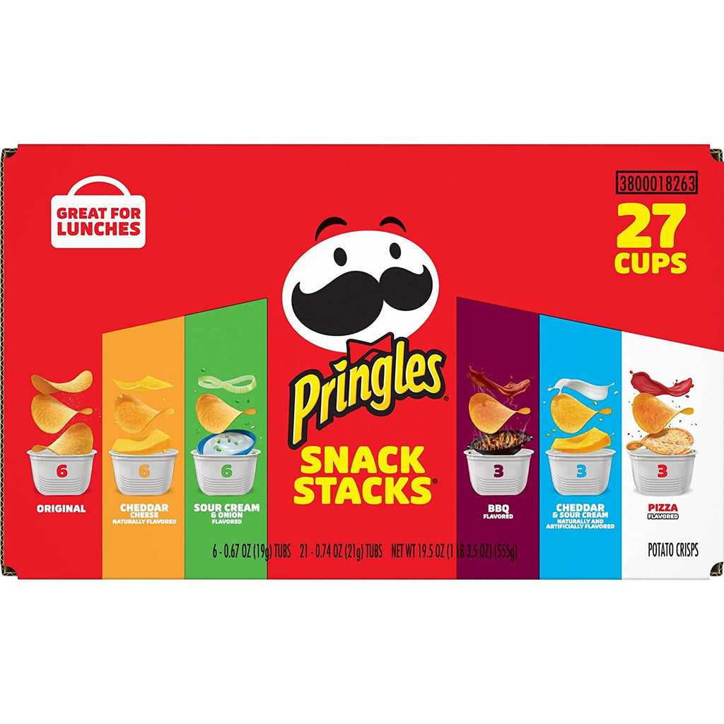 Potato Crisps Chips, Snack Stacks, Lunch Snacks, Office and Kids Snacks, Variety Pack (27 Cups)