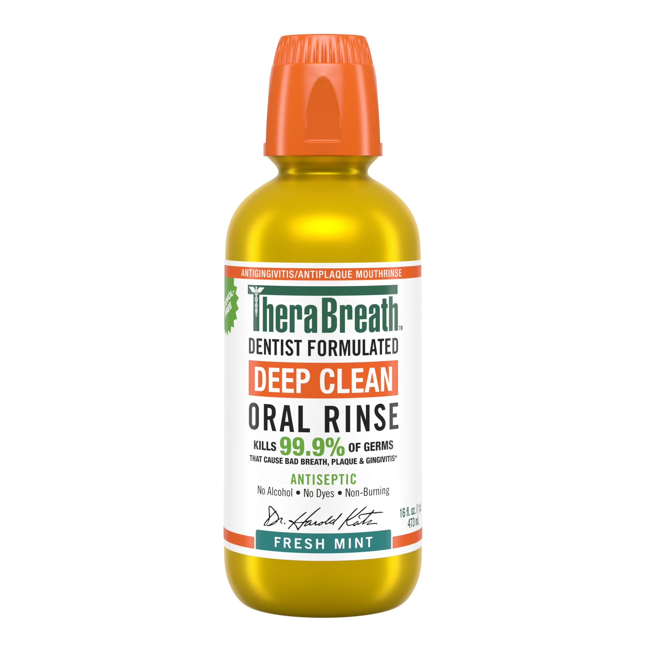 Deep Clean Mouthwash, Alcohol Free, Antiseptic Benefits, Fresh Mint, 16 Fl Oz