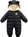 Baby Boy Snowsuit Newborn Girl Winter Coat Toddler Jacket Clothes | Unisex Boys Girls Items Hoodie Toddler Fleece Snow Suits for Infant Jumpsuit Warm Outfits 0-6M, 6-12M, 12-18M,18-24M Options