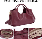 Crossbody Handbags Cow Leather Satchel Handbags for Women Top-Handle Shoulder Tote Purses