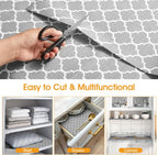 Shelf and Drawer Liner for Kitchen Cabinet Non-Adhesive Non Slip | Thickened Shelf Paper Waterproof Shelves Protector Pantry Liner Cover for Dresser Cupboard Bathroom Gray 23IN X 30FT