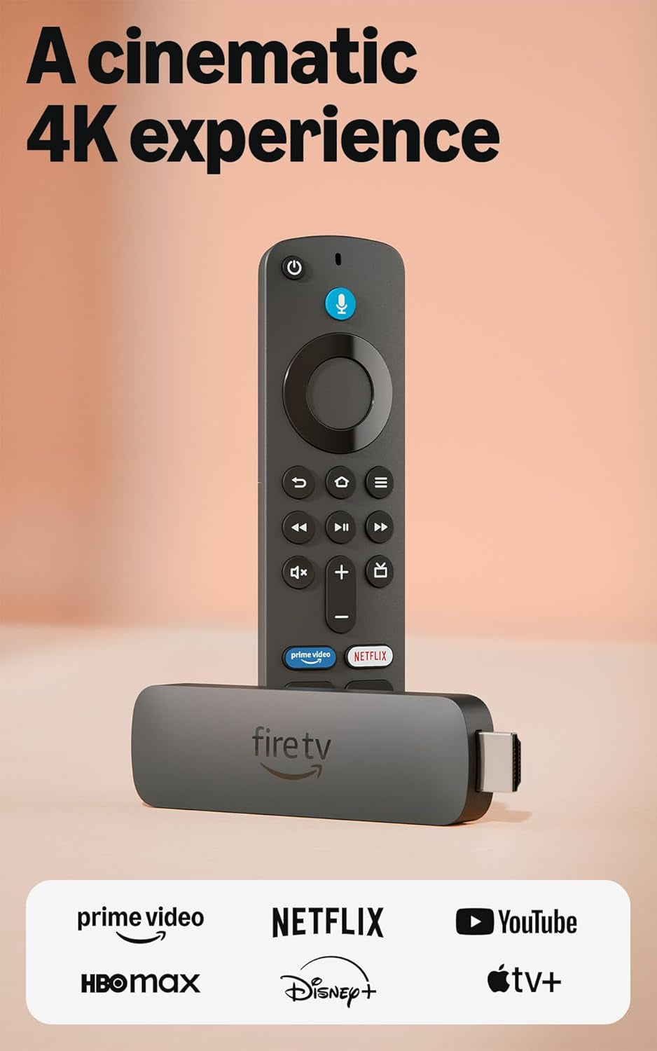Fire TV Stick 4K plus (Newest Model) with Ai-Powered Fire TV Search, Wi-Fi 6, Stream Hundreds of Thousands of Movies and Shows, Free & Live TV, Find Shows Faster with Alexa+
