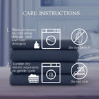 Ashford Home Essentials Bedding, 4 Piece Full Size Sheet Set, Estate Blue
