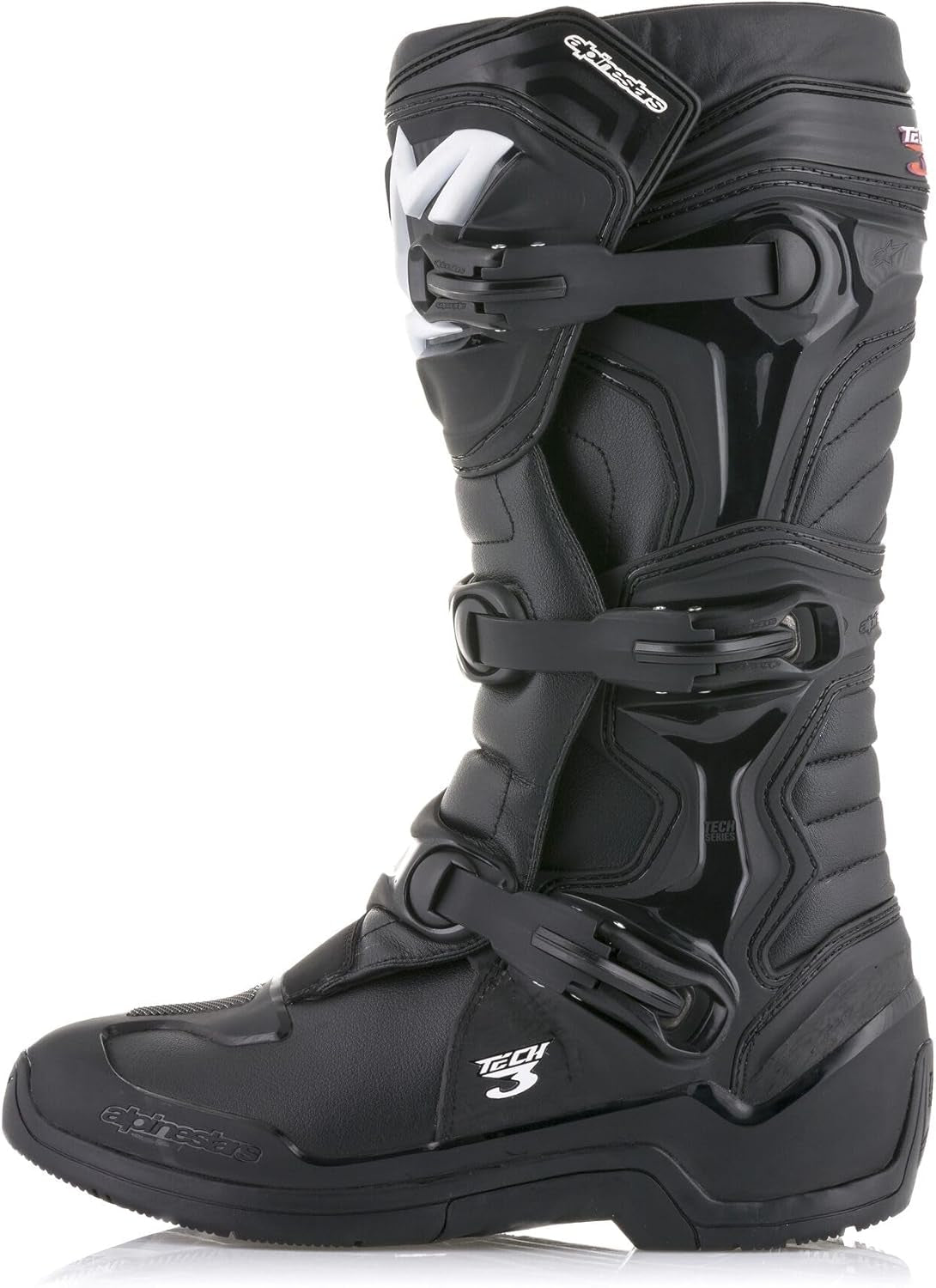Tech 3 Motocross Boots, Durable & Lightweight, Ce-Certified for Off-Road Powersports, 11, Black