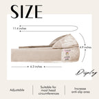 Wide Wig Grip Band for Lace Front Wigs, Velvet Wig Grip Band with Adjustable Hook & Loop Fastener, Nude, 1 Pieces