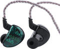 KZ AS10 5BA Hifi Stereo In-Ear Monitor Hifi Wired Earbuds Earphones | with 0.75Mm 2 Pin Cable, Five Balanced Armature Drivers, Noise Cancelling, W/O Mic, Cyan