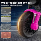 6V Kids Motorcycle with Forward & Reverse Switch, Headlight, Horn, Music, Story, USB Port, 3-Wheel Battery Powered Electric Ride on Toys for Toddler Boys Girls (Pink)
