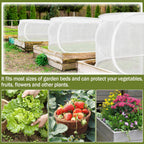 2PCS 47" X 21" X 17" Garden Netting for Raised Beds, Foldable Raised Garden Bed Cover with Ground Nail, Raised Bed Cover Fit 4 X 2Ft Garden Beds, Insect Bird Control, Plant Protection