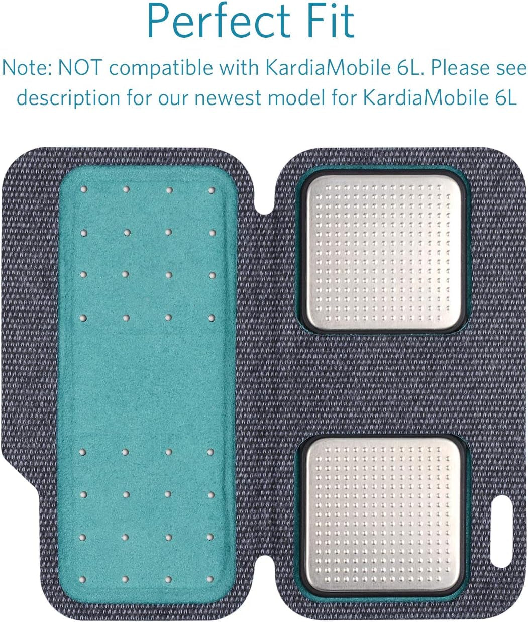 Carrying Case for Kardia Mobile EKG Monitor - Travel Kardia Case Fits in Pocket, Features Magnetic Closure to Keep Kardia Device Safe on the Go, NOT Fit Kardiamobile 6L,Dark Blue