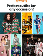 Opposuits Solid Color Party Suits - Colorful Outfits for Prom, Weddings, Bachelor Parties - Comes with Blazer, Pants & Tie