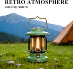 Rechargeable Camping Lantern Outdoor 1200LM, 3600Mah LED Dimmable Warm & White Modes, Retro Tent Lamp Hanging Lights for Outside, Rustic Decor, Powered Lanterns Lighting for Garden Patio Decorative