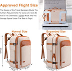 40L Expandable Carry on Travel Backpack with 4 Packing Cubes | Flight Approved, Fits 17 Inch Laptop, Water-Resistant, Suitcase Backpack, Business Weekender Luggage, Gift for Men & Women
