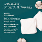 Extra Large Face Pads (100 Count) - Durable, Absorbent, Hypoallergenic, Dermatologically Tested - Removes Makeup & Nail Polish, Apply Cleansers & Toners & Micellar Water