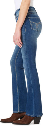 Luscious Curvy Bootcut Jeans for Women, Mid-Rise Insta Stretch Denim, Size-Inclusive Juniors Jeans