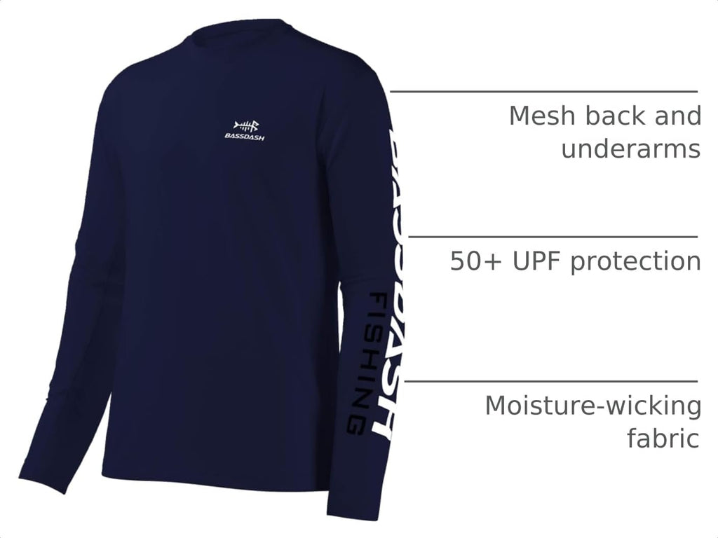 Fishing T Shirts for Men UV Sun Protection UPF 50+ Long Sleeve Tee T-Shirt