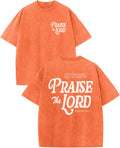 Christian Jesus Shirts for Men Religious Praise the Lord Bible Verse Shirt Oversized Graphic Tees Acid Wash Tshirt