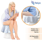 Disposable Toilet Seat Cover for Travel – 20 Pack with Covers Wrapped in Sets of 2, Non-Flushable Liners, Fits Most Seats – Kids, Toddlers, Adults (Waves, 20)
