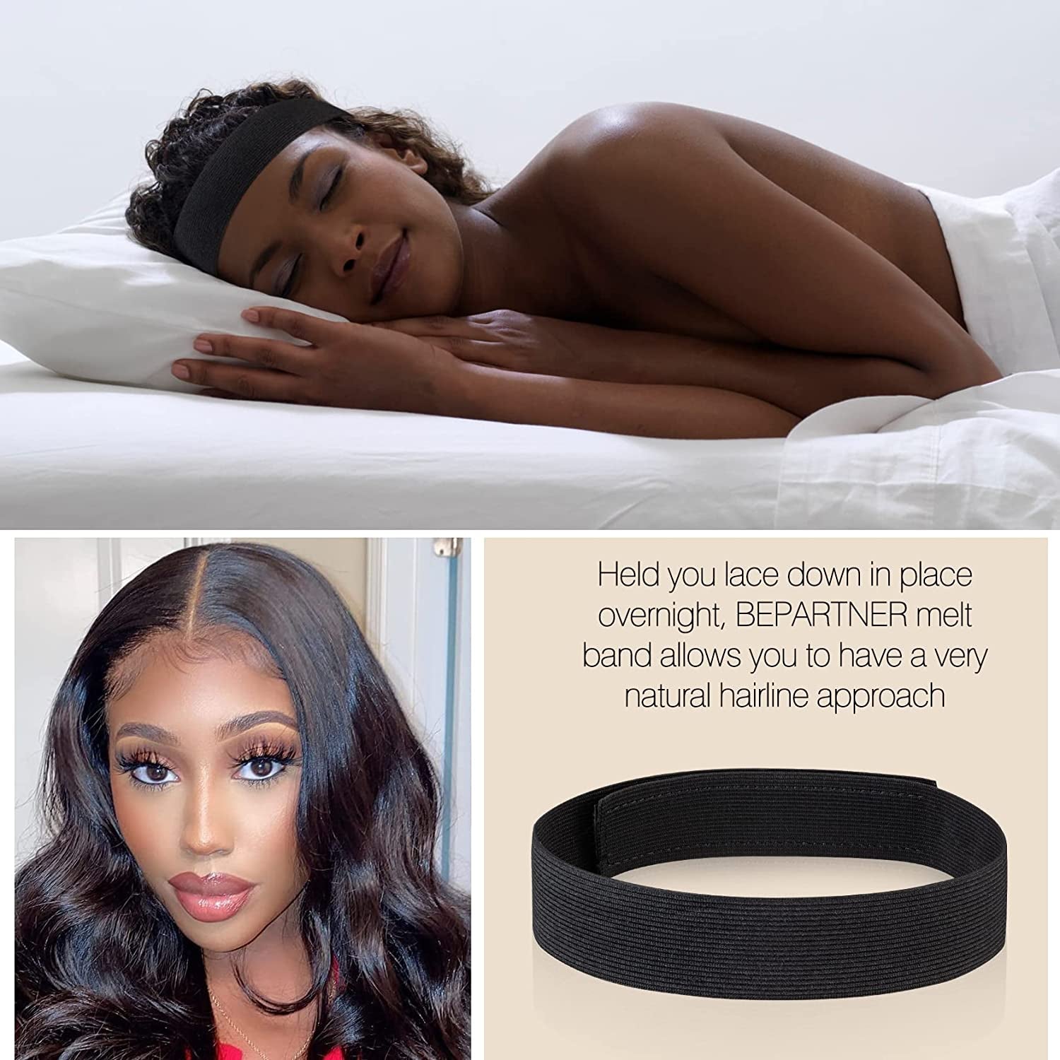 Melting Elastic Wig Bands for Lace Frontal - Edge Wrap to Lay Hairline | Front Laying Strap