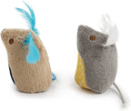 (2 Count) Mouse Mates Plush Catnip Cat Toys - Brown/Gray, 2 Count