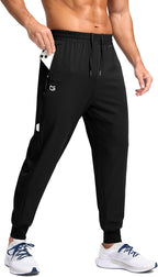 Men'S Joggers with Zipper Pockets Lightweight Athletic Workout Pants Quick Dry Sweatpants for Men Running Hiking