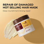 Collagen Hair Mask & Argan Oil Set, Deep Conditioning Hair Treatment for Dry Damaged Hair, Repair & Moisturize All Hair Types, 16.9 Fl Oz + 1.69 Fl Oz