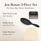 Wig Care Kit - Wide Tooth Comb, Paddle Brush & Softie Wig Liner