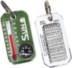 Therm-O-Compass | Multi-Functional Zipper Pull Compass & Thermometer with Wind Chill Chart | Ideal for Camping, Hiking, and Outdoor Navigation