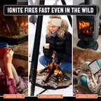 10Lb Fatwood Fire Starter Sticks | 100% Natural Fire Starters for Campfires, Firepit, Fireplaces, BBQ, Wood Stoves | Easy Ignition W/Just 2 Sticks | Camping Essentials by Billy Buckskin (10Lb Box)