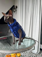 Padded Coat for Cats - Elevate Feline Fashion and Comfort! (Large, Navy Blue)