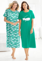 plus Size 2-Pack Long Sleepshirts