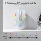 M612 Wireless RGB Optical Gaming Mouse 8000 DPI Remapping Keys | Cable-Free 0 Delay, Redefine Keybinding Macro, Vibing Backlight, Ergonomic Grip Body Comfort