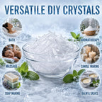 Menthol Crystals 8 Oz. Mentha Arvensis 100% Pure Natural USP Food Grade - Great for Cosmetics, Salves, Balms, Creams and Soap Making.