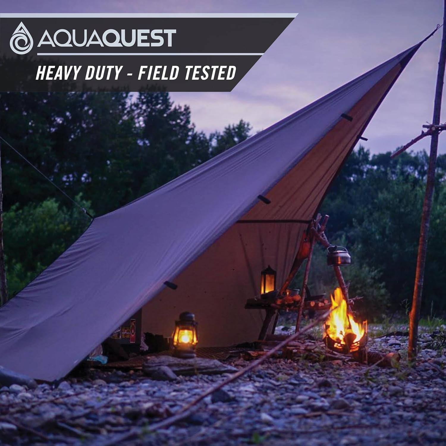 Defender Tarp – Heavy-Duty Waterproof (20,000 Mm) Seam-Taped Rain Fly for Camping, Bushcraft & Survival