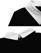 Women'S Long Sleeve Fall Dresses 2025 Casual Peter Pan Collar a Line Fit and Flare Skater Goth Dress