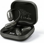 Open Ear Headphones, Wireless Headphones with Smart Digital Display & Mic, Open Ear Earbuds 35H Playtime, Sweat Resistant & Waterproof, Secure Comfortable Fit - Running, Sport, Driving, Daily (Black)