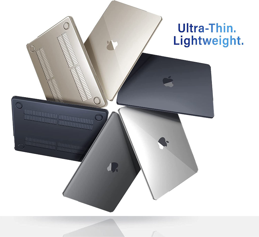 Compatible with 2024 2023 2022 Macbook Air 13 Inch Case M3 A3113 M2 A2681, Hardshell Case & Keyboardcover & Screenfilm for Mac Air 13.6 with Touch ID, Crystal Clear, KK-CYCL+2