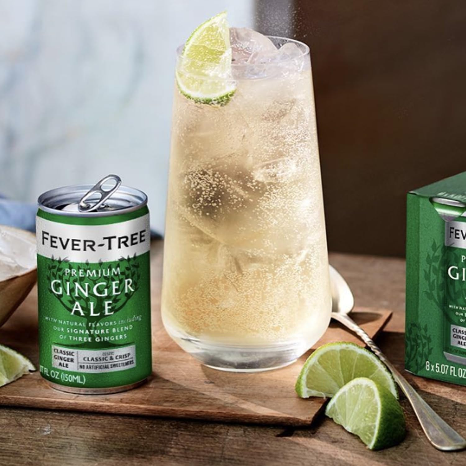 Fever Tree Premium Ginger Ale - Premium Quality Mixer and Soda - Refreshing Beverage for Cocktails & Mocktails 150Ml Bottle - Pack of 15