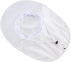 Outdoor UPF50+ Sun Hat Wide Brim Mesh Fishing Hat with Neck Flap