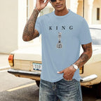 Men'S King Chess Shirt Graphic Tees Designer Printed T Shirts for Men Urban Letter T-Shirt Streetwear