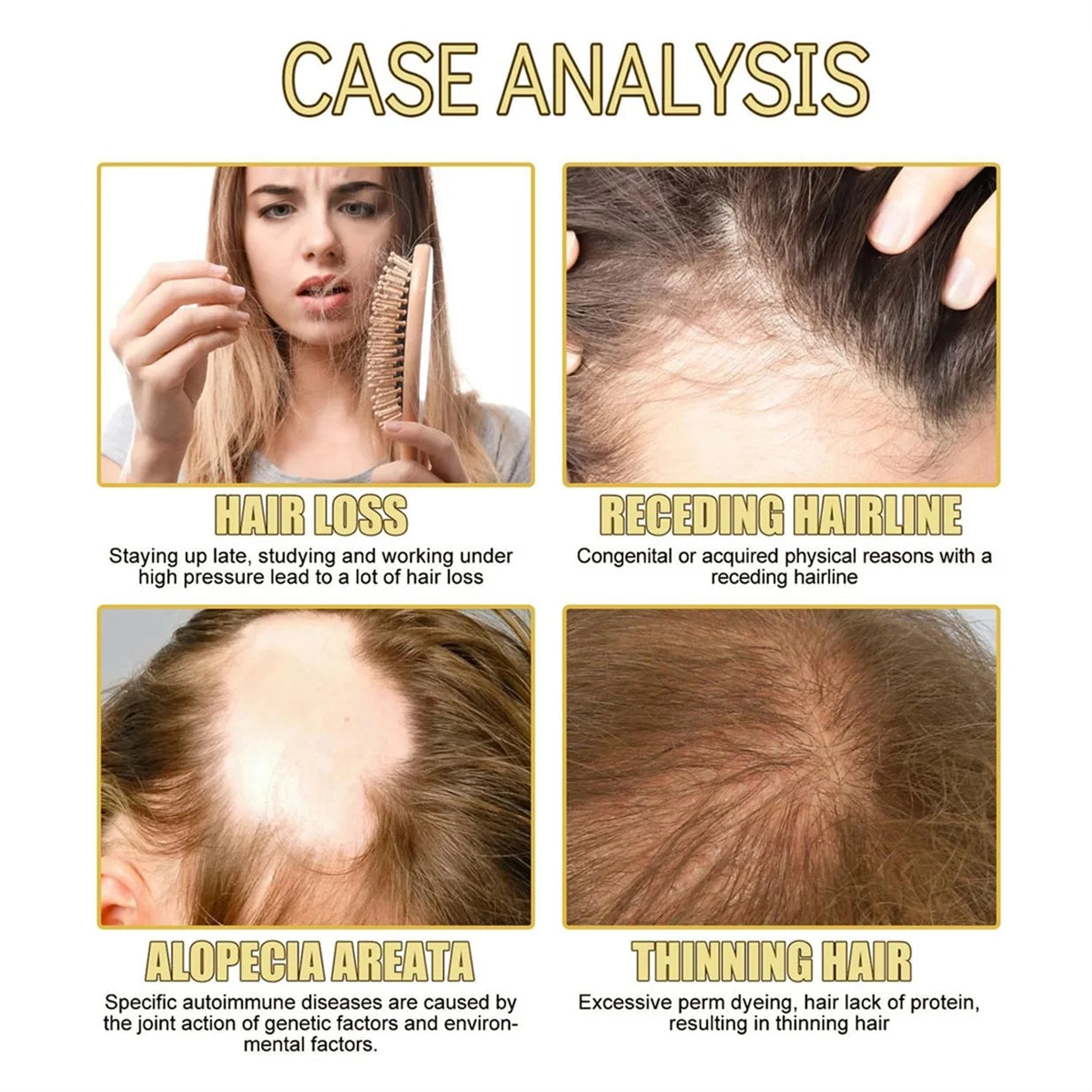 Natural Hair Growth Oil, Organic Veganic Natural Hair Growth Oil,Pure Natural Hair Density Essential Oil, Plant Extract Hair Growth Oil for Dry Damaged Hair and Growth (3Pcs)