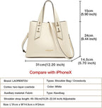 Women Crossbody Handbags Genuine Leather Satchel Handbags for Women Top-Handle Shoulder Tote Purses