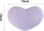 2PCS Throw Pillows Heart Pillow Home Decor Decorative Couch Pillows Bed Pillows Outdoor Pillows Valentine Gift,Purple 13"*19"