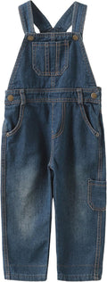 Boys Denim Bib Overalls, Size 3T-10