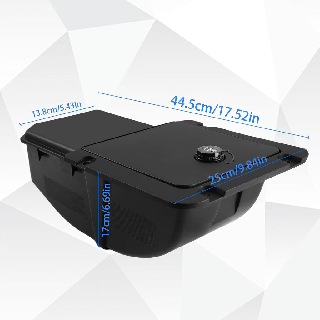 Bed Cargo Partition Storage Bin with Code Lock Compatible with Ford Maverick XL 2022 2023 2024 2025| Code Lock Security Rear Side-Mounted Storage Bin |ABS Cargo Partition Accessories